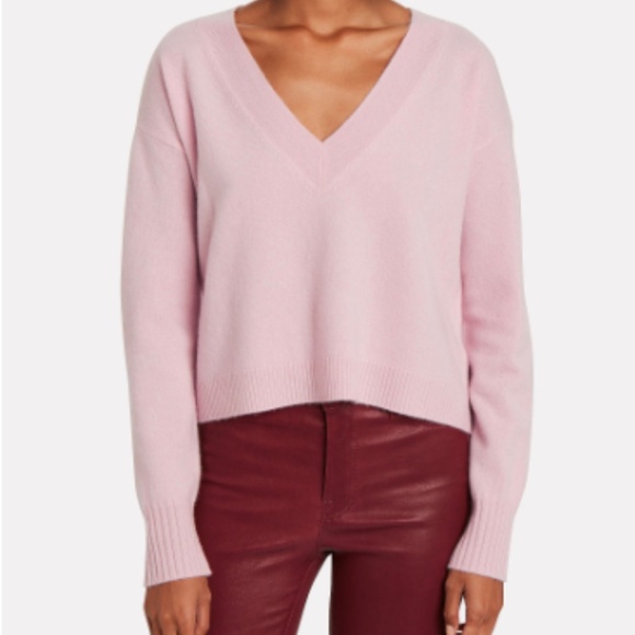 INTERMIX ELROY CASHMERE SWEATER- CORAL